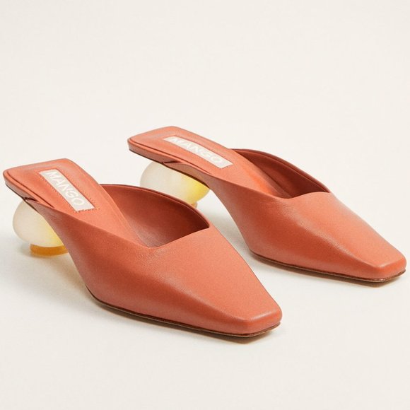 Mango Shoes - NWT Mango Sling Back Leather Shoes